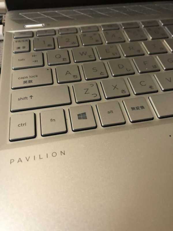 HP Pavilion 13-an1000 13インチノートパソコンのキーボード部分