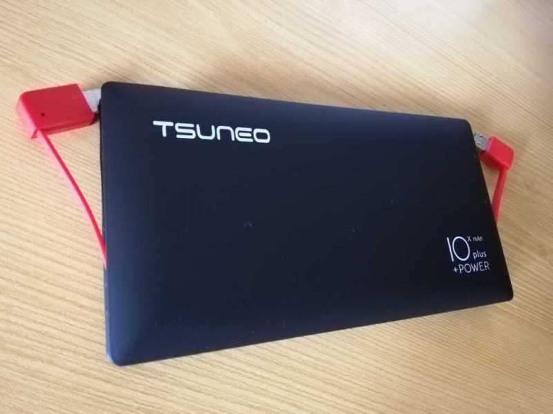 TSUNEO 1000mah PB-01モバイルバッテリーの内蔵USBケーブル