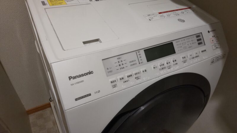 Panasonic NA-VX-800ドラム式洗濯乾燥機のパネル操作部分