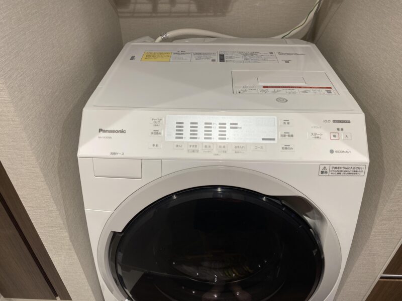 Panasonic NAVX300BLドラム式洗濯乾燥機の操作パネル