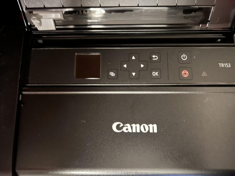 Canon TR153プリンターの操作ボタン