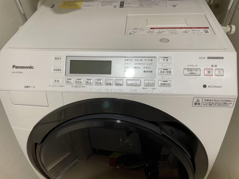 PANASONIC NA-VX700ドラム洗濯乾燥機の操作パネル