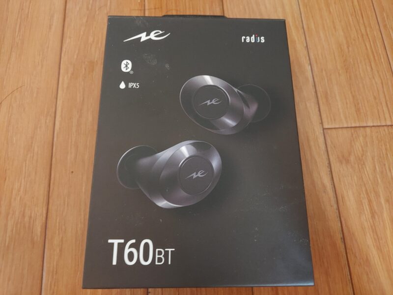 radius tiny Series HP-T60BT ワイヤレスイヤホンのパッケージ